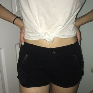 Hollister Black Denim Shorts Sz 0